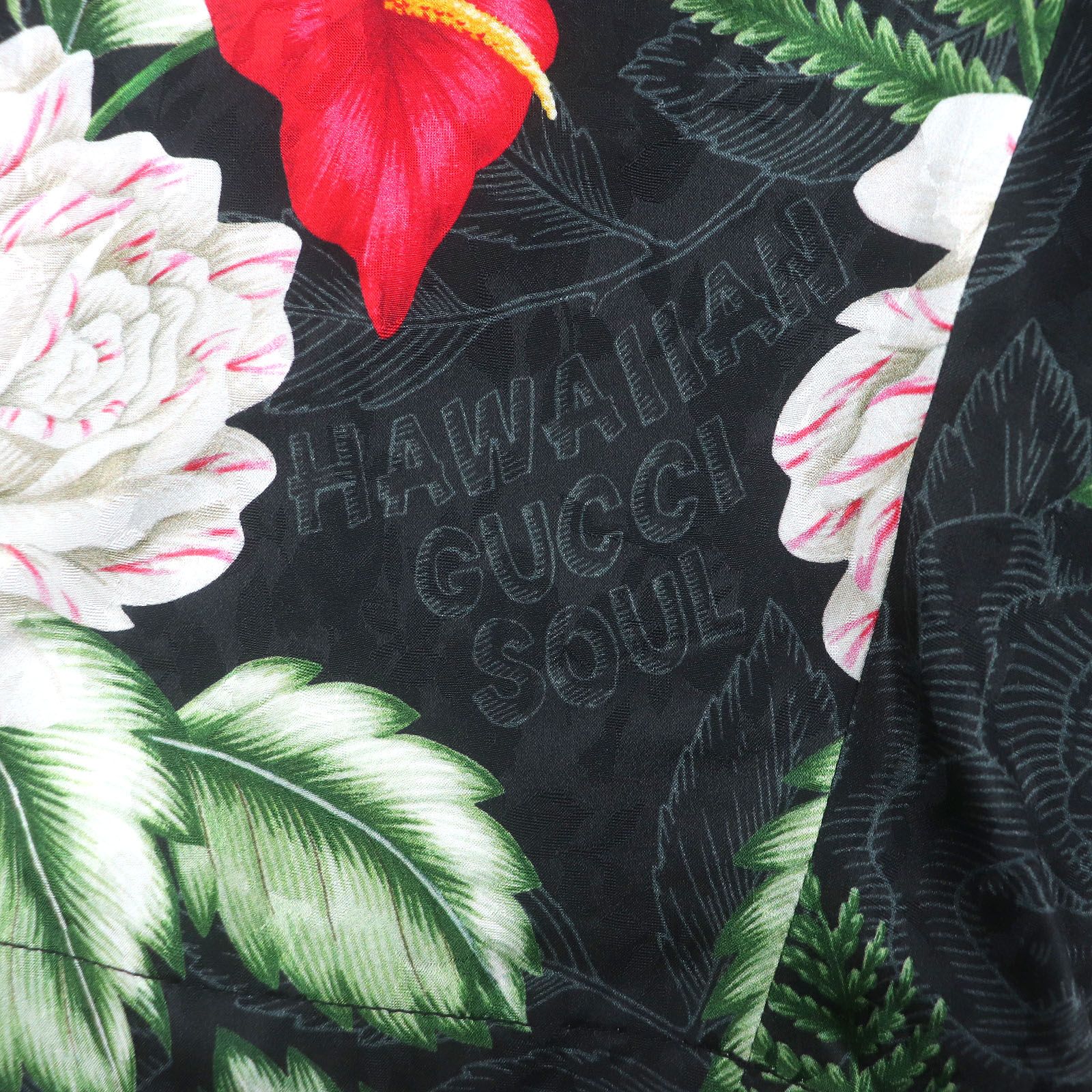 ハンガー付き グッチ ショートパンツ ボタニカル 花柄 金ボタン 牛革 パッチ GUCCI(グッチ) ボタニカル柄パンツ342384 Z4622 342384 Z4622