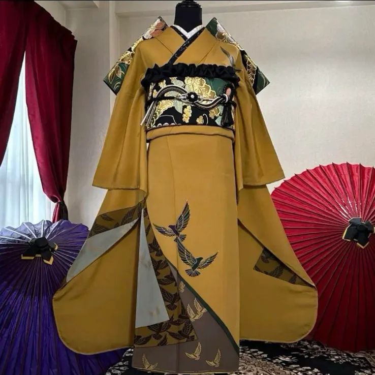 振袖 豪華 銀通し 金駒 金彩 紋意匠 身丈165cm - e-life-sp.co