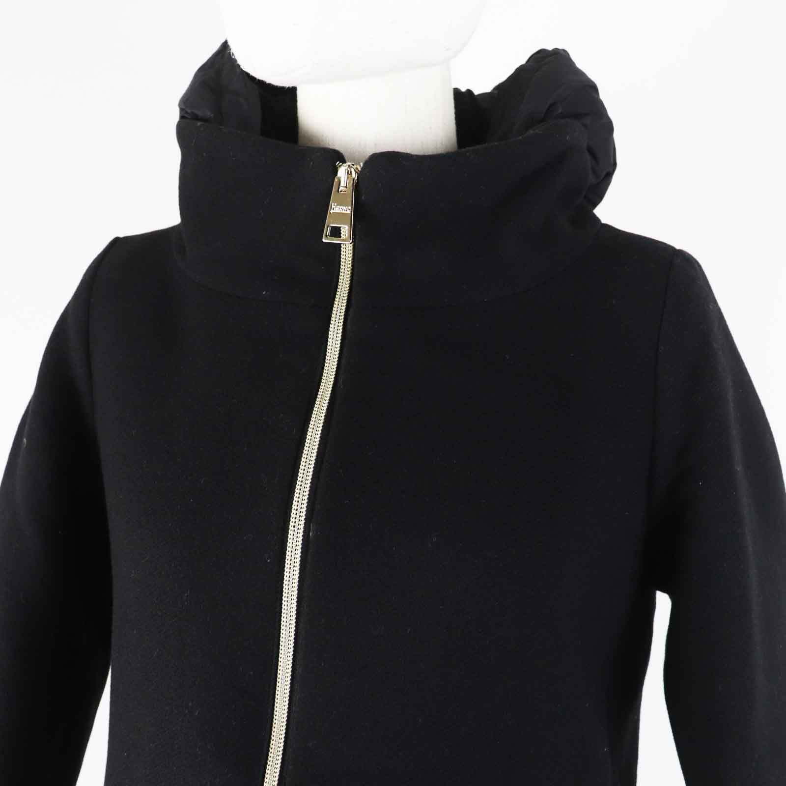 HERNO コート　40 HERNO ヘルノ 40 ダウンコート 切替 ロング PI0848D ブラック 【公式通販】