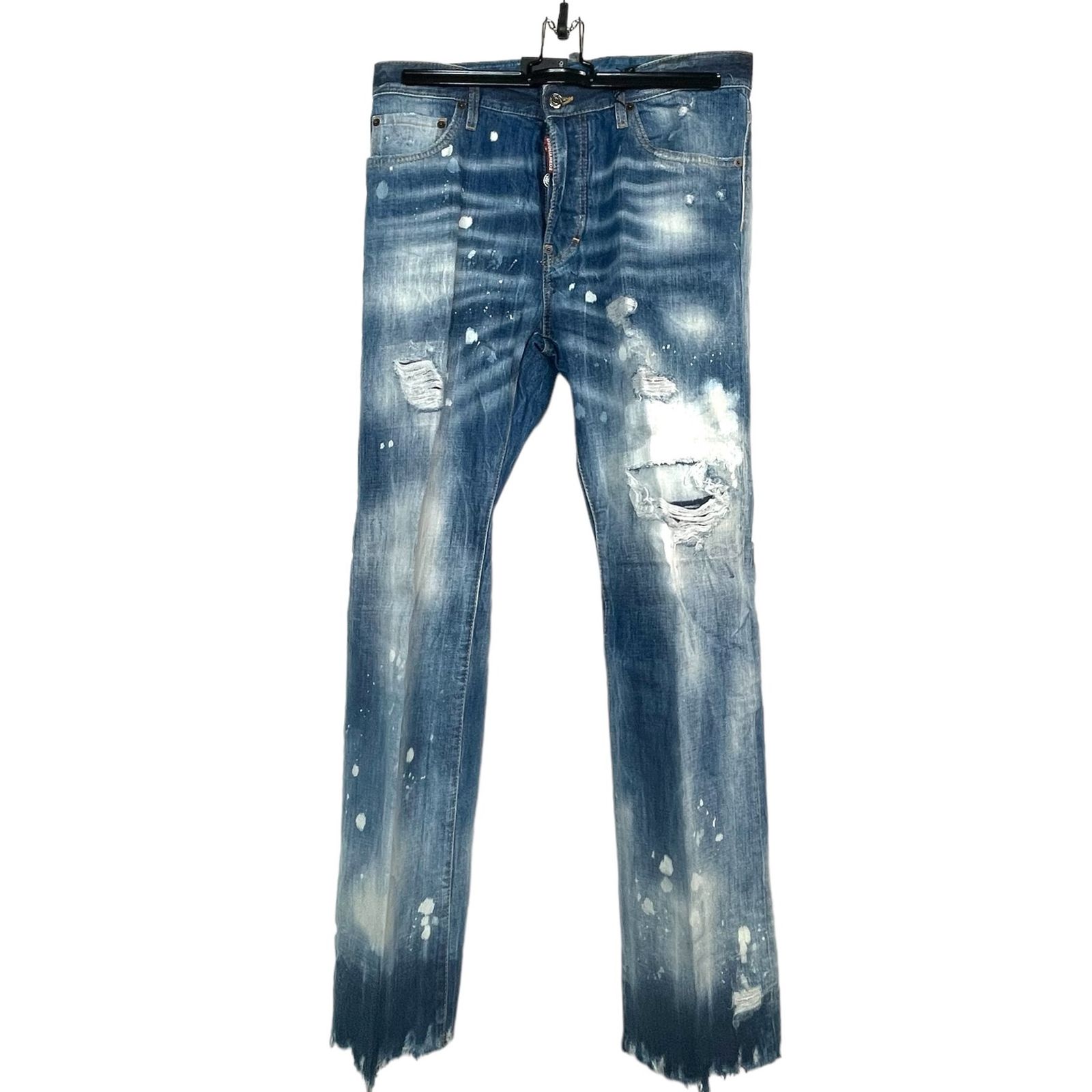 DSQUARED2 ディースクエアード Distressed Roadie Fit Denims with Raw 
