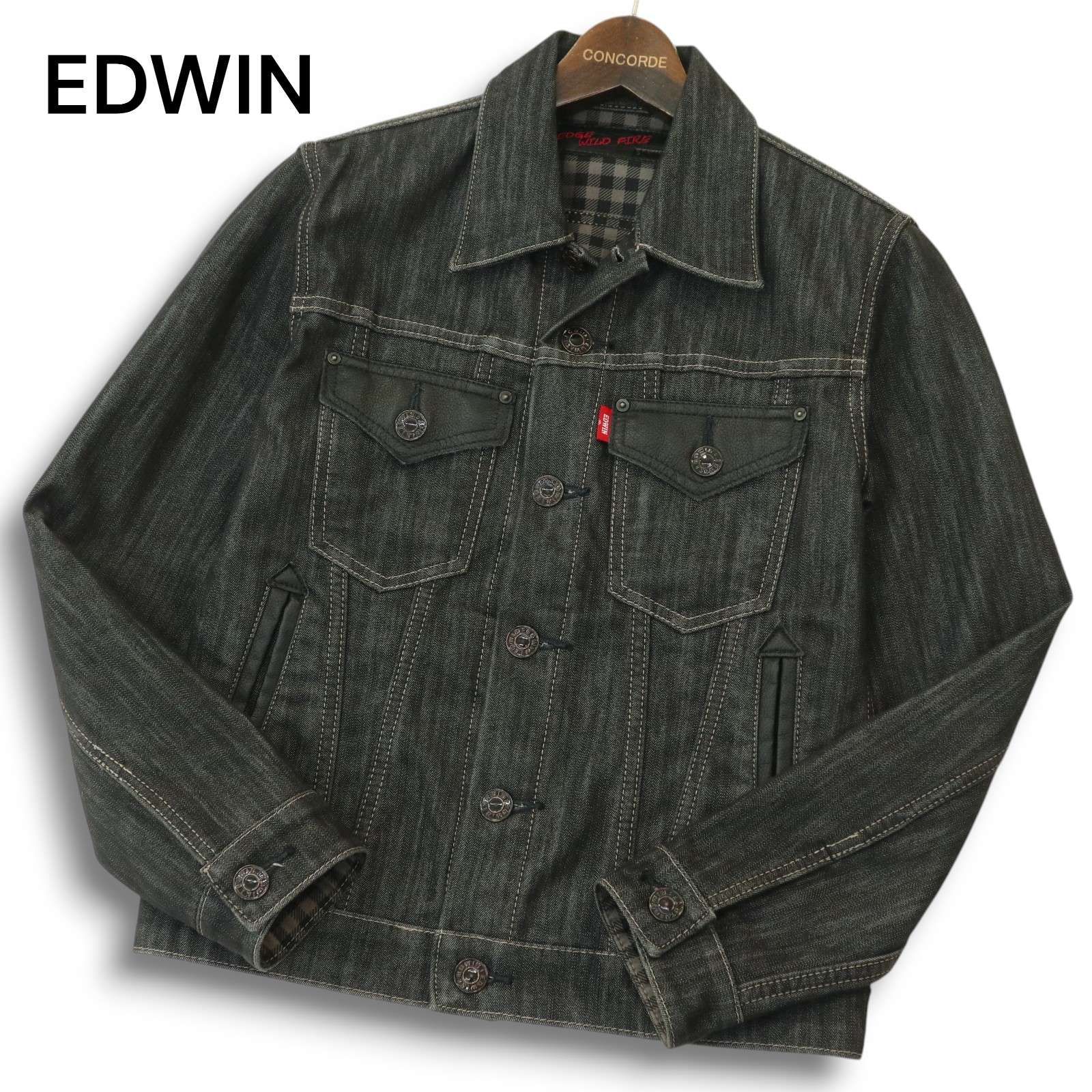 美品】EDWIN エドウィン 46286-301 EDGE WILD FIRE☆ 秋冬 防風 デニム 
