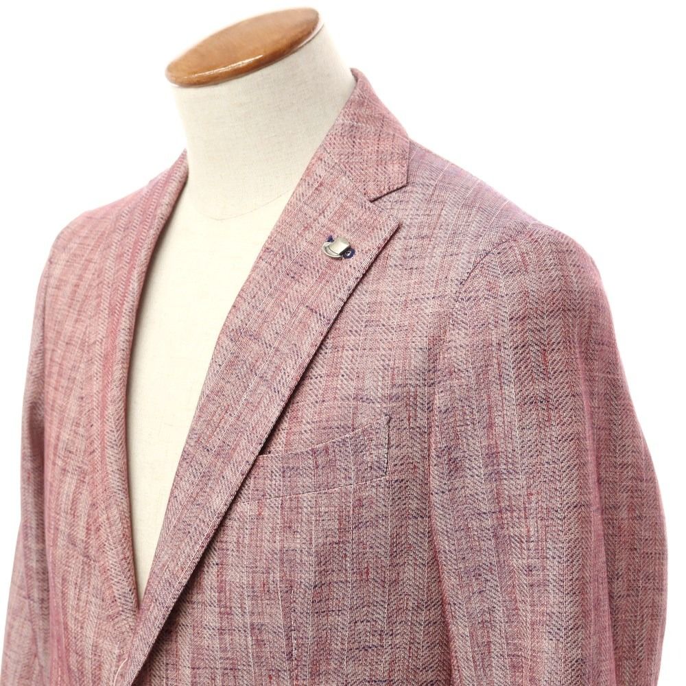 TAGLIATORE タリアトーレ　オッドベスト 茶　麻　ヘリンボーン 46 TAGLIATORE タリアトーレ オッドベスト 茶 麻 ヘリンボーン 46