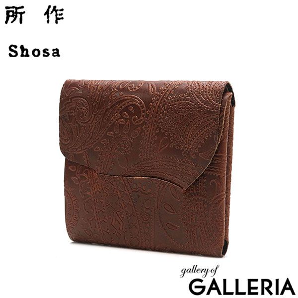 所作 財布 Shosa ショサ cp3.5 cp ペイズリー 三つ折り財布 コンパクト 本革 短財布 小銭入れ スリム 軽量 日本製 メンズ レディース マイルド