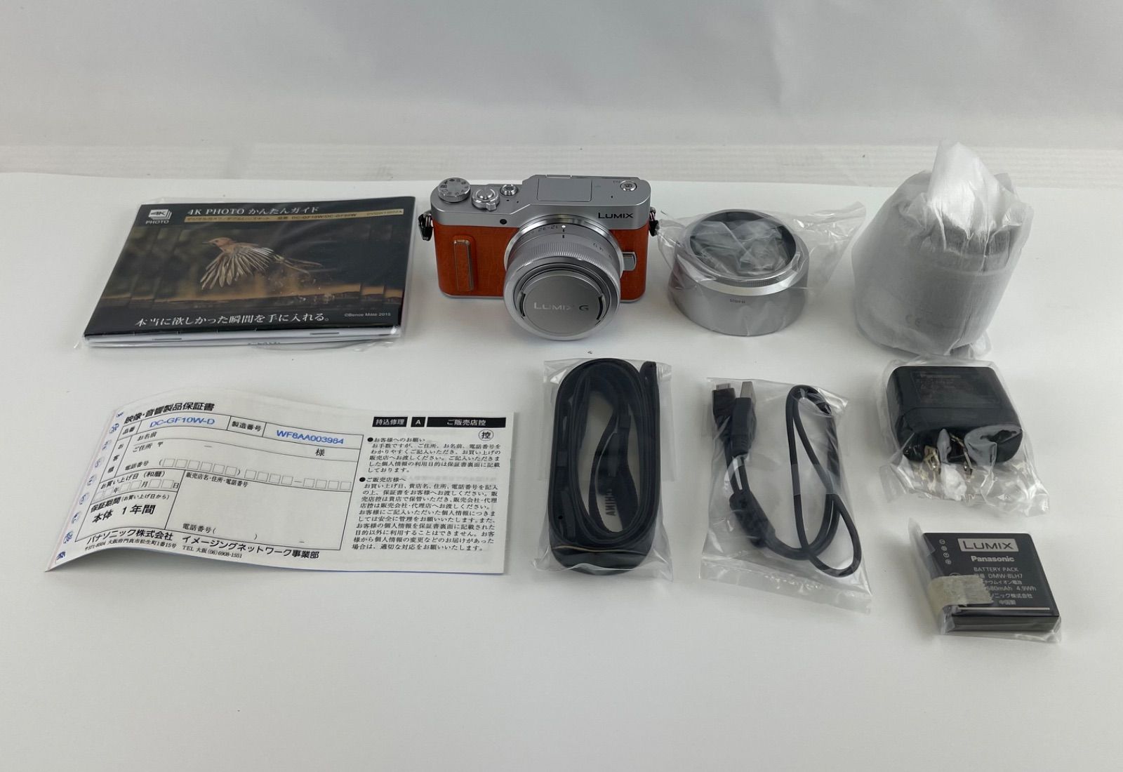 展示 パナソニック ミラーレス一眼カメラ ルミックス GF 10 ダブルレンズキット 標準ズームレンズ 単焦点レンズ付属 オレンジ DC W D