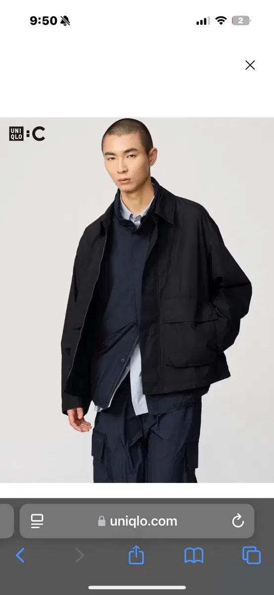 UNIQLO(ユニクロ) c コットンショートブルゾン - メルカリ