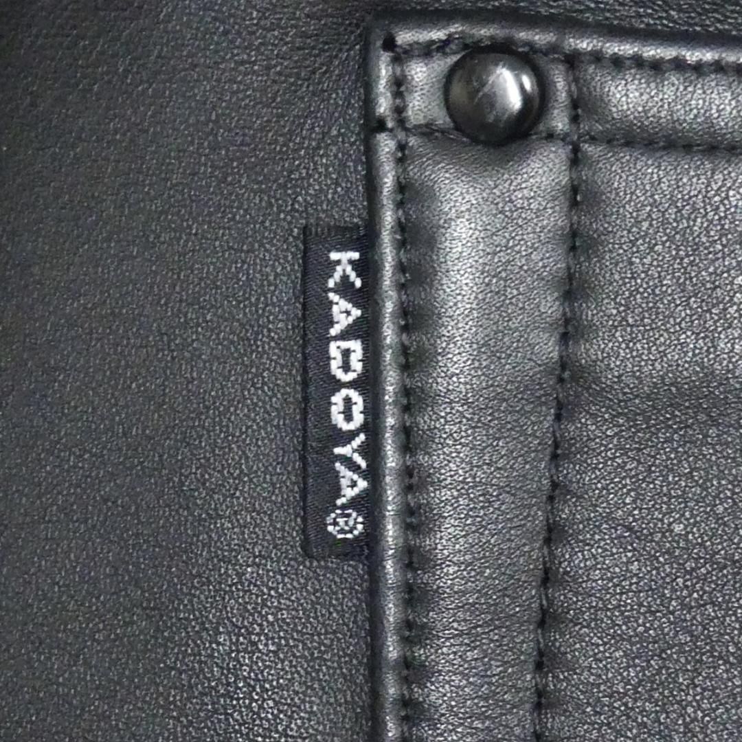 カドヤ レザーパンツ メンズ W32 黒 本革 ロック 革パンツ 皮 カドヤ レザーパンツ メンズ W32 黒 本革 ロック 革パンツ 皮