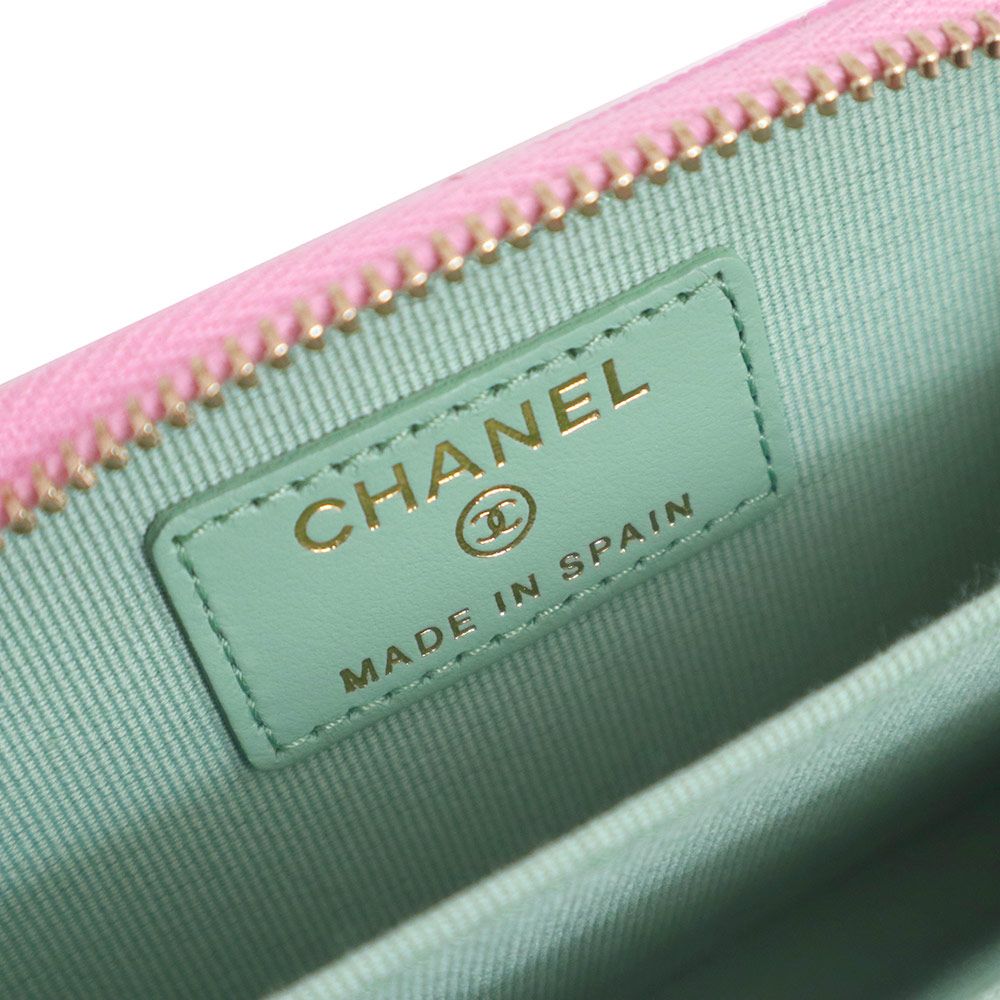シャネル マトラッセ メッシュ ココマーク ジップ コインパース