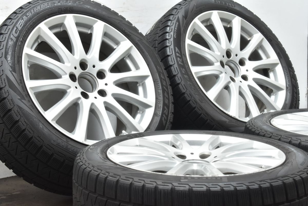 ベンツ W212 Eクラス 純正サイズ ユーロフォルシュ 17in 8J 48 PCD112 ピレリ アイスアシンメトリコ 245 45R17 W211