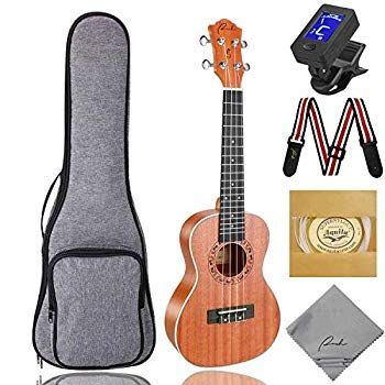 【中古】(未使用･未開封品)　コンサート・ ウクレレ Ranch Concert Ukulele 23 インチ・サイズ 天然ウッド製 【Hawaii 初心者入門セット】専門の ハワイ・ミニ・ギター 楽器 wyeba8q
