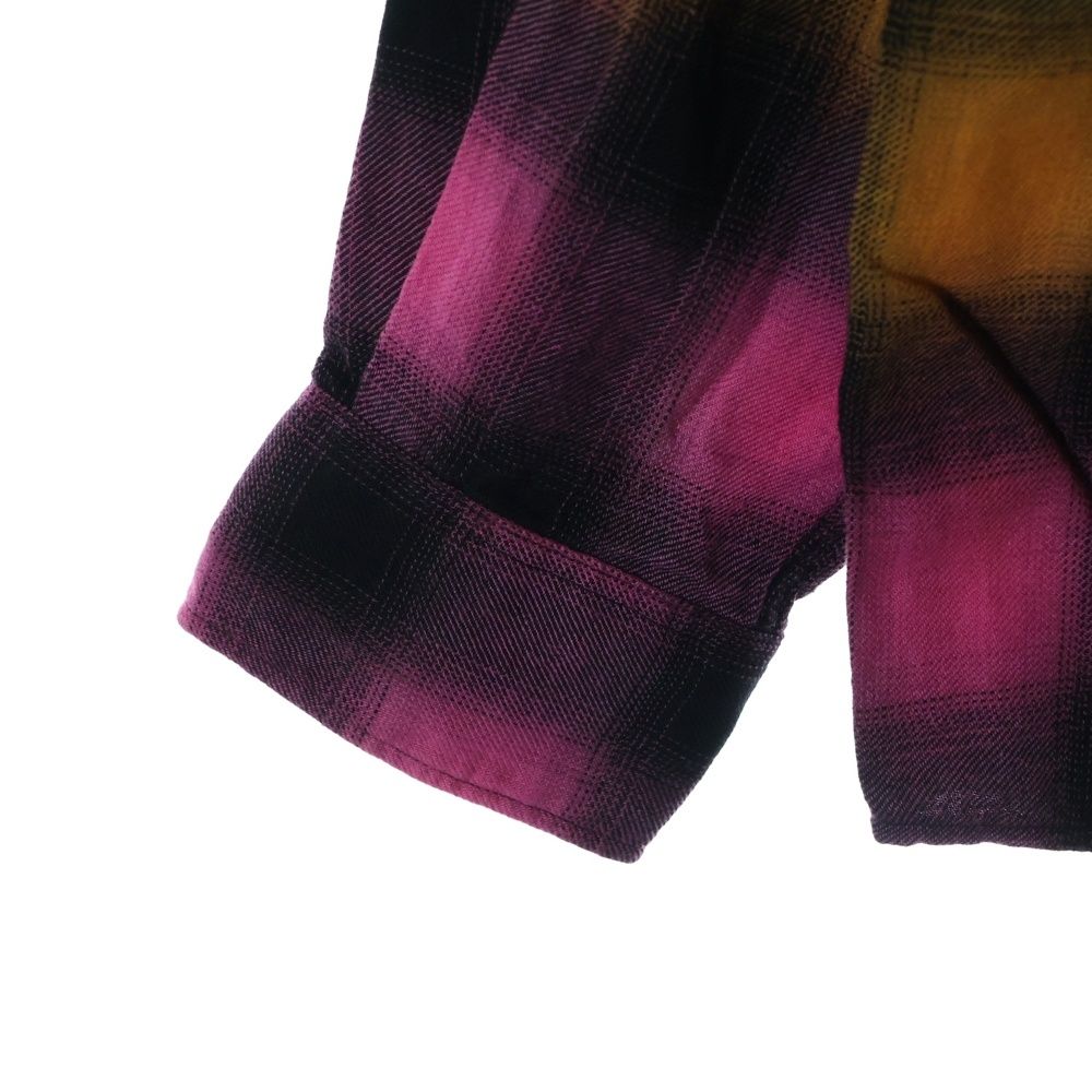 CELINE (セリーヌ) 23SS グラデーションレインボーチェック長袖シャツ  