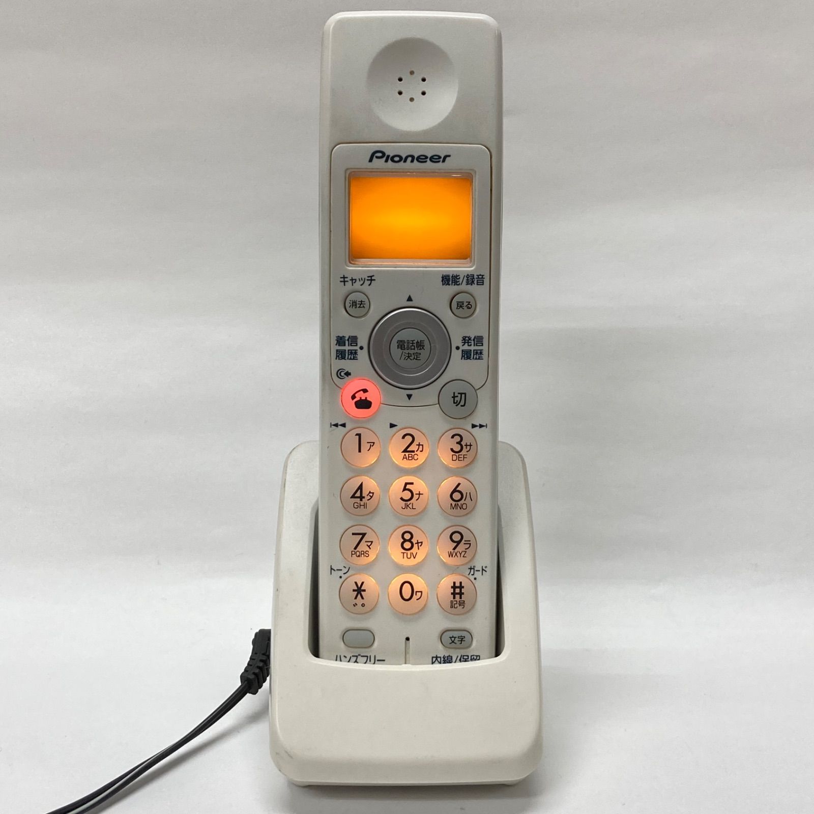 パイオニア デジタルコードレス電話機 子機1台付き TF-VD1200-W - エ