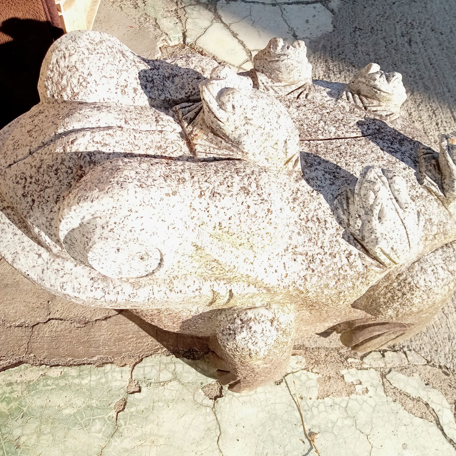 カエル 蛙 親子蛙 御影石  石像  石彫 庭石 オブジェ 造園 置物 ◯ カエル 蛙 親子蛙 御影石 石像 石彫 庭石 オブジェ 造園 置物