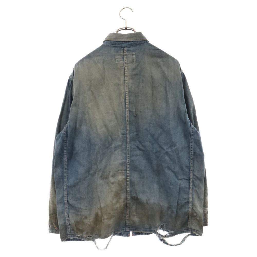 ANACHRONORM Reading Damaged Nep Denim Work Coveralls [Hard