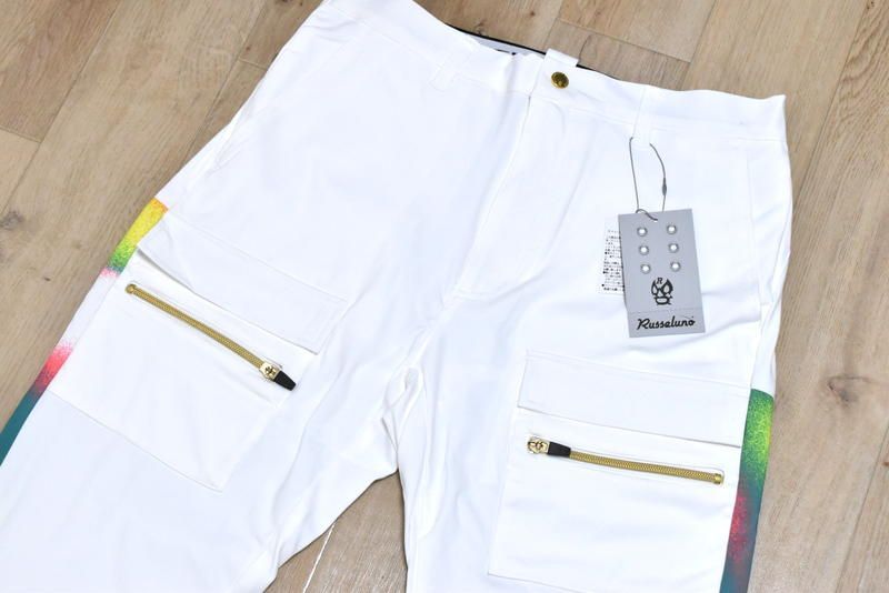 新品 ラッセルノ ゴルフ スキニー ロングパンツ ホワイト 2XL 7