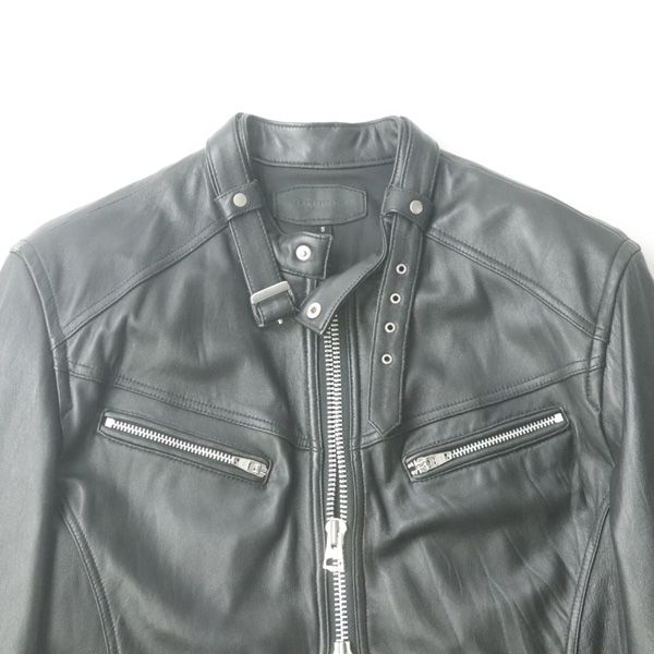 美品✨ジャックローズ　ラムレザー　シングルライダースジャケット　XL 黒 美品】ジャックローズ シングルライダースジャケット ラムレザー