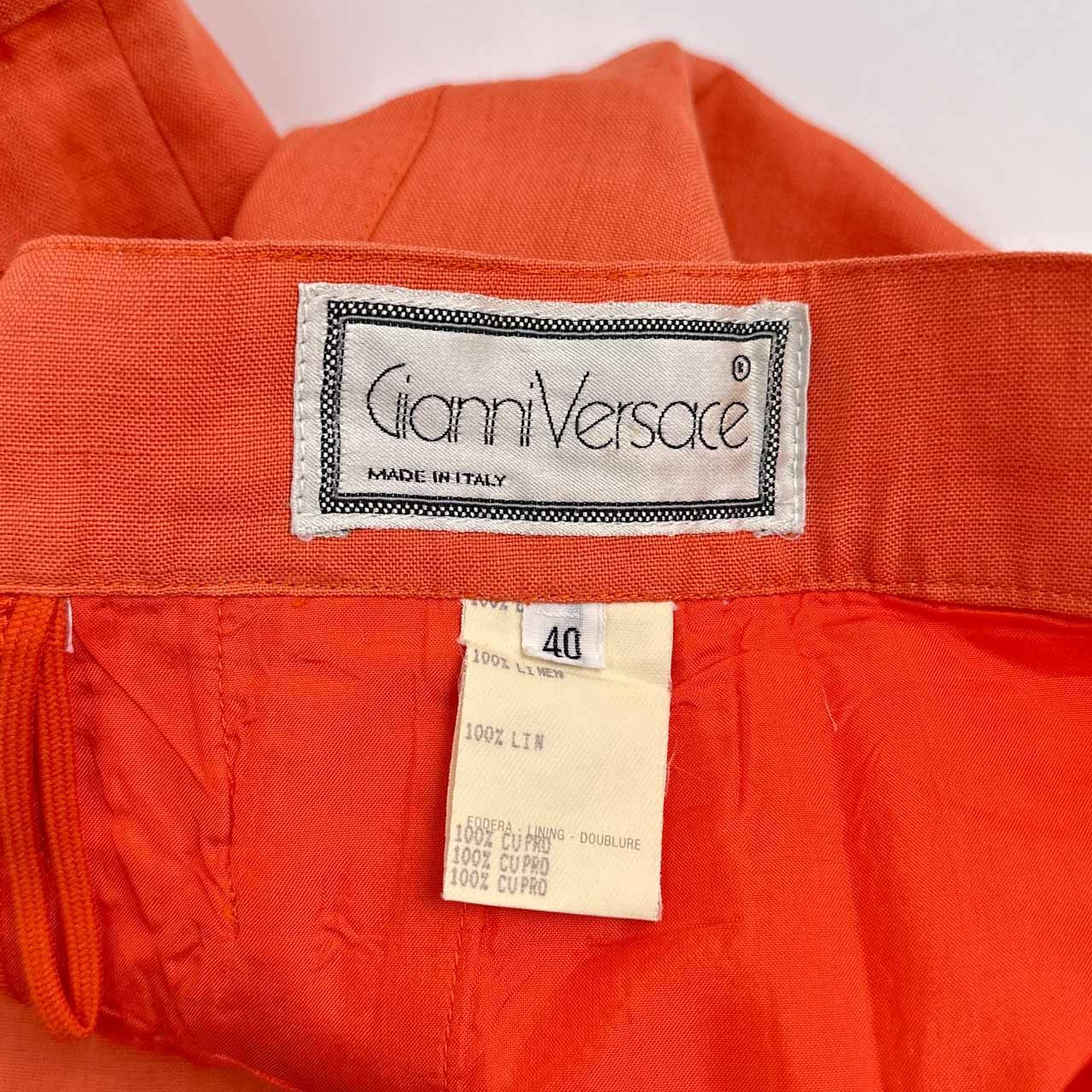 gianni versace、キュロット イタリア製 80s 90s Gianni Versace 希少 初期タグ リネン