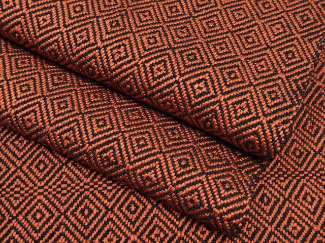 平和屋着物■希少　ざざんざ織　伊兵衛織　八寸名古屋帯　一重帯　入子菱　雀茶色地　逸品　CYAA3419s5 平和屋着物□希少 ざざんざ織 伊兵衛織 八寸名古屋帯 一重帯 入子菱 雀