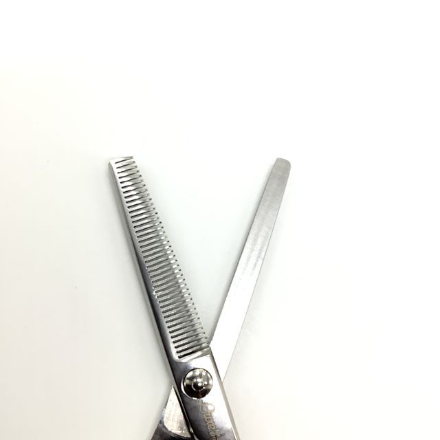 スパッと切れるプロ用カーブシザー美容師スライド可☀トリマートリミングペットOK✨ 切れ味抜群カーブシザー美容師スライドOKトリミングシザーペット