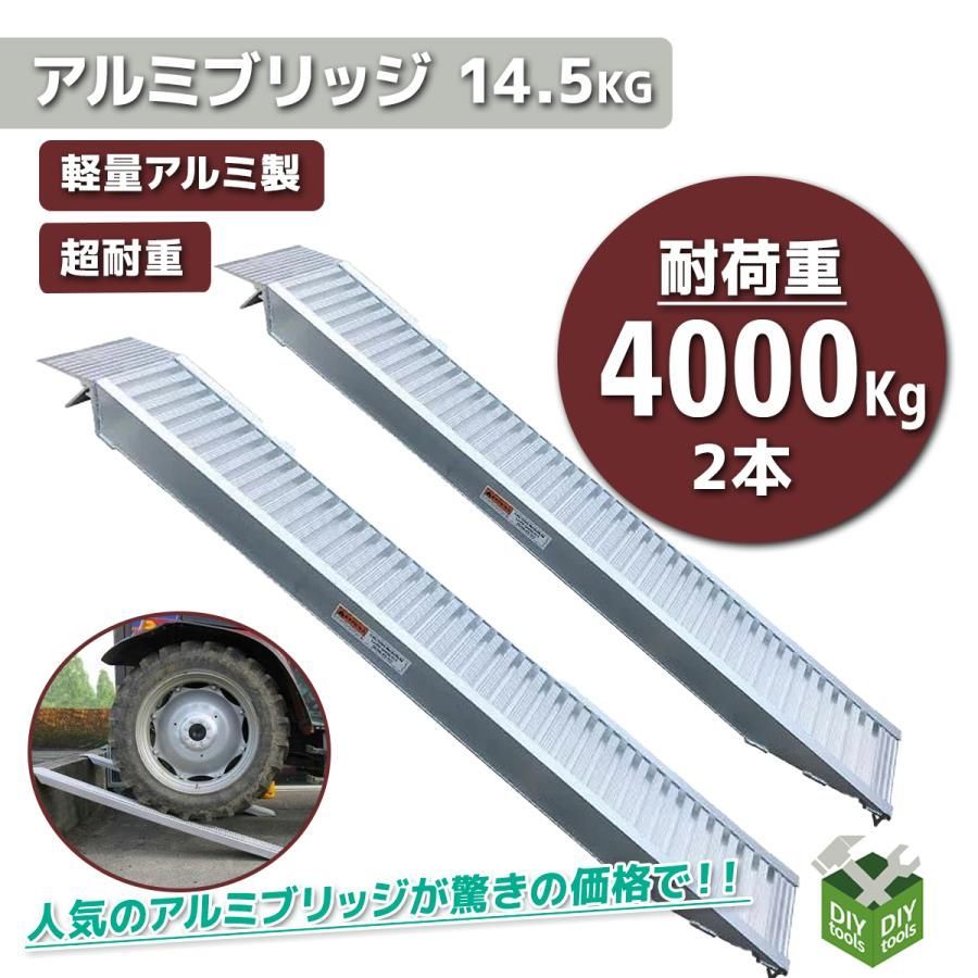 アルミラダーレール 耐荷重200kg 2本セット アルミスロープ ラダー