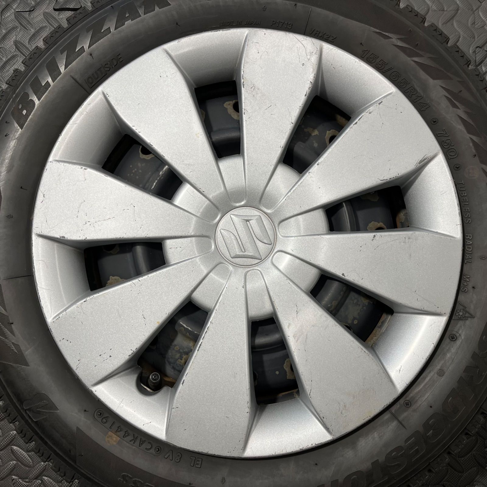 19年 155 65R14 ブリヂストン ブリザックVRX2 スズキ ワゴンR スペーシア スマイル スタッドレスタイヤ