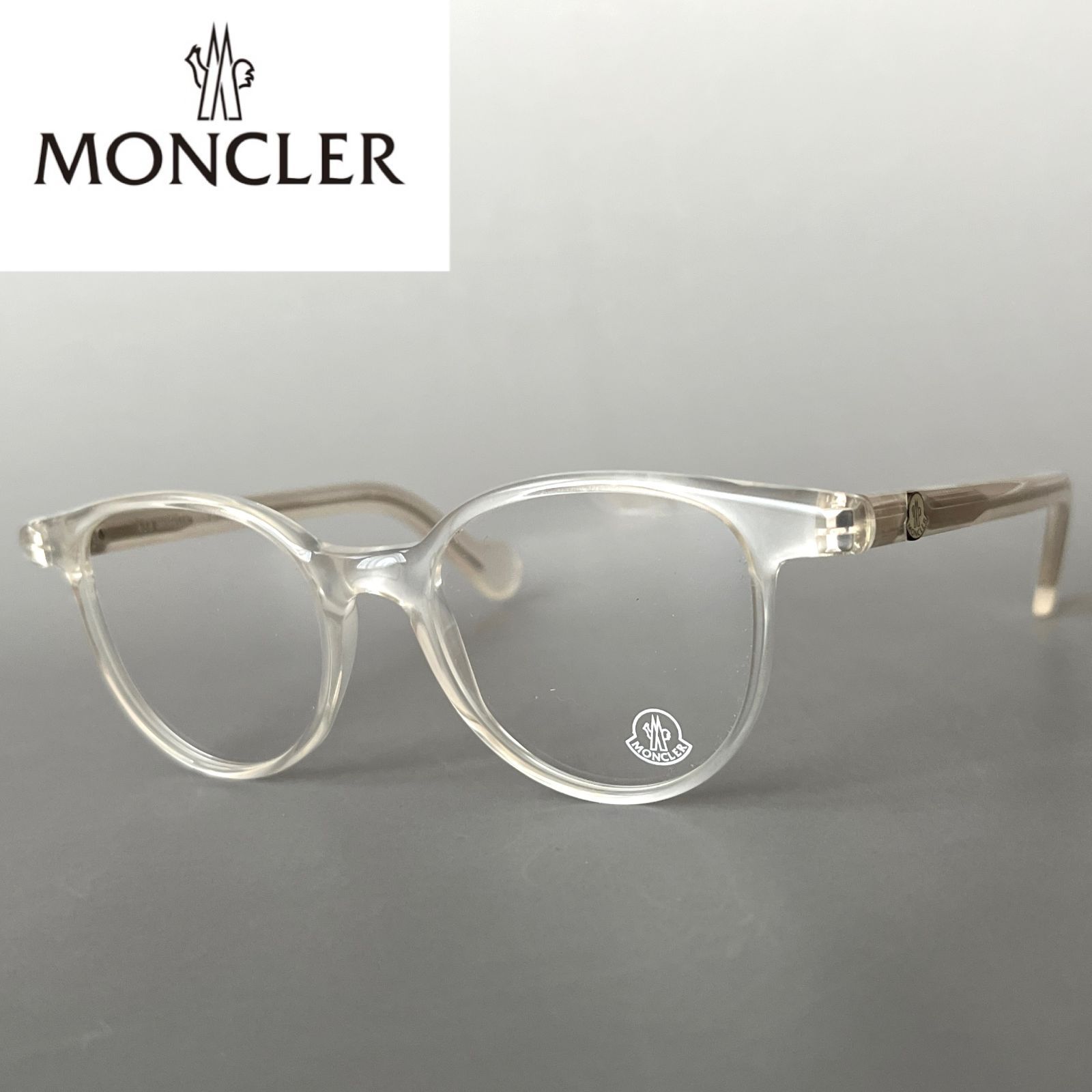 モンクレール メガネフレーム MONCLER 新品 ラウンド クリア