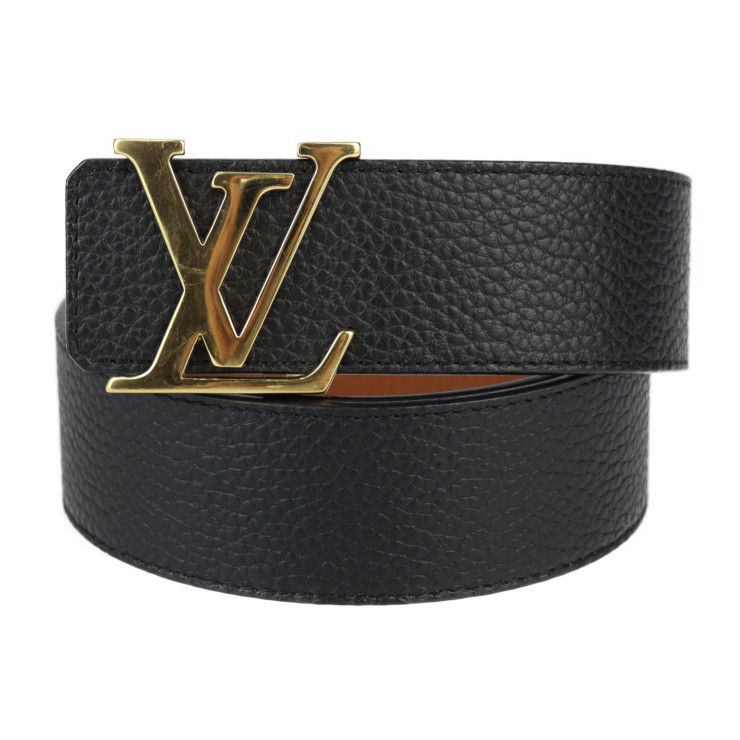 【美品】ルイヴィトン サンチュール イニシャル ダークブラウン LVロゴ　レザー LOUIS VUITTON ルイ ヴィトン サンチュール LV イニシャル