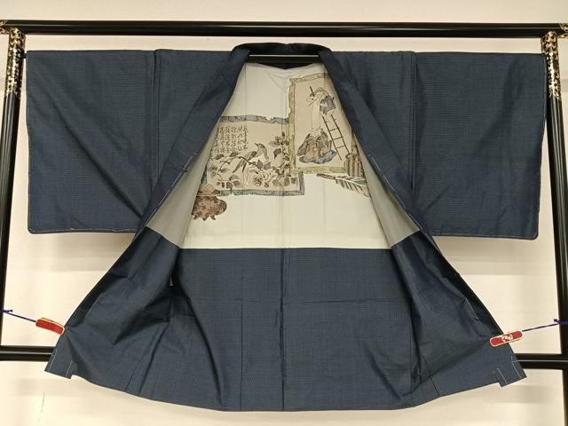 平和屋着物○男性 本場村山大島紬 アンサンブル 亀甲絣 正絹 逸品