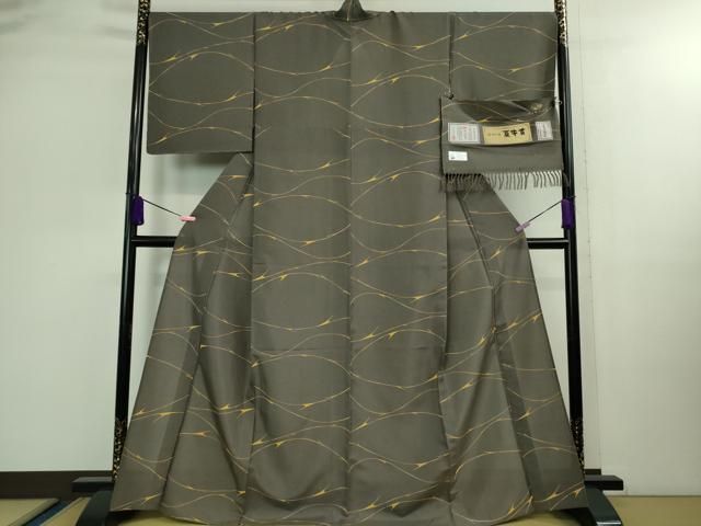 平和屋本店■希少 夏物 石川県指定無形文化財 夏牛首紬 白山工房 手織り 京都染織メーカー・貴久樹謹製 証紙付き 逸品 未使用DZAB0358kh5 平和屋本店□希少 夏物 石川県指定無形文化財 夏牛首紬 白山工房