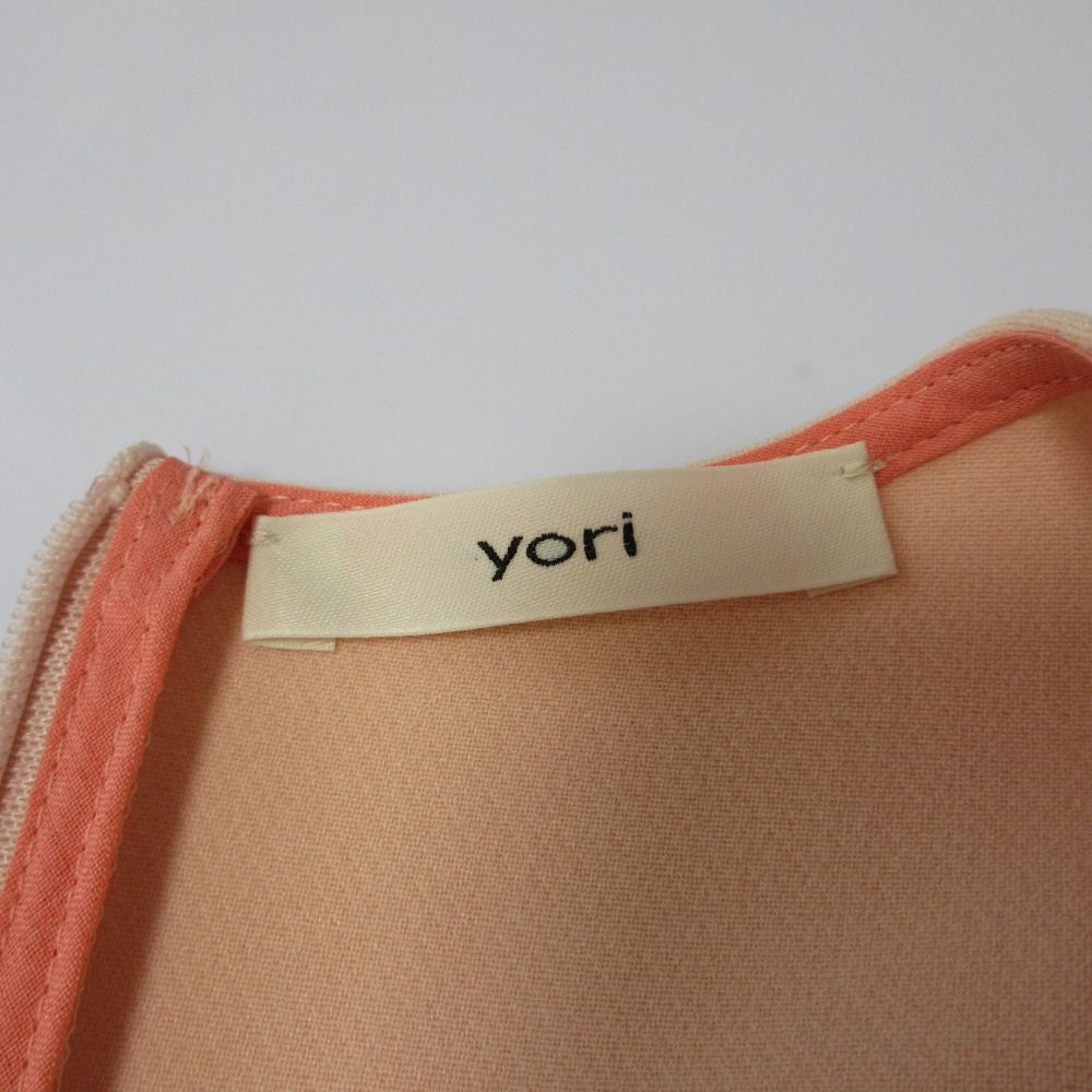 美品 23SS yori ヨリ ダブルクロスteeブラウス ロングスリーブ プル  