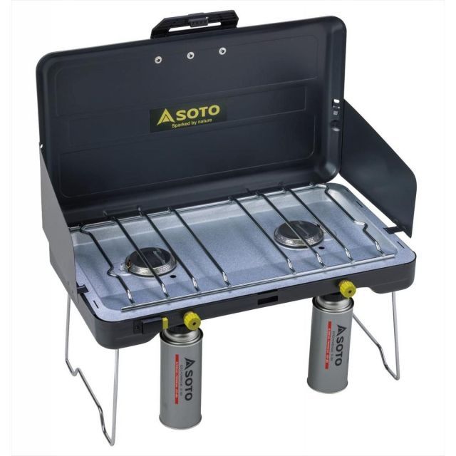 SOTO 2バーナー コンパクト ストーブ ST-527 CB缶 カセットボンベ ツーバーナー コンパクト キャンプ 料理 調理 アウトドア 屋外