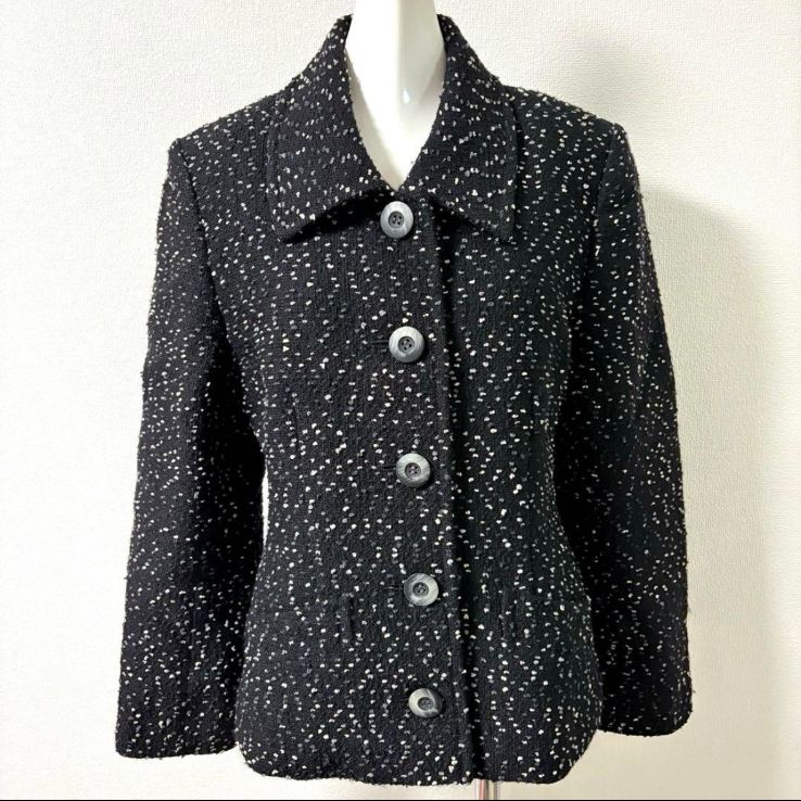 イヴサンローラン ミックスツイード テーラードジャケット ツイード