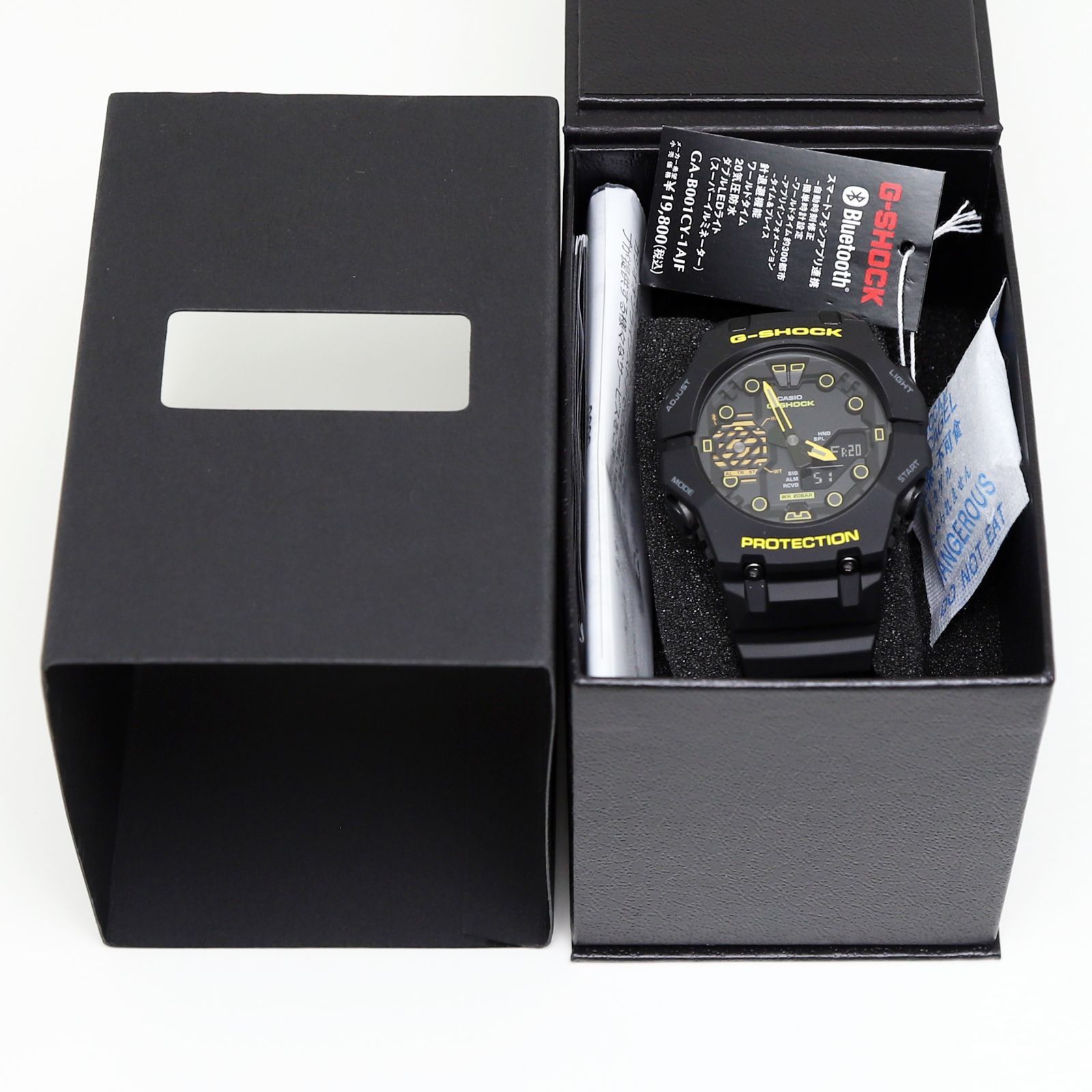 新品】CASIO G-SHOCK CAUTION YELLOW 腕時計 アナログ ブラック