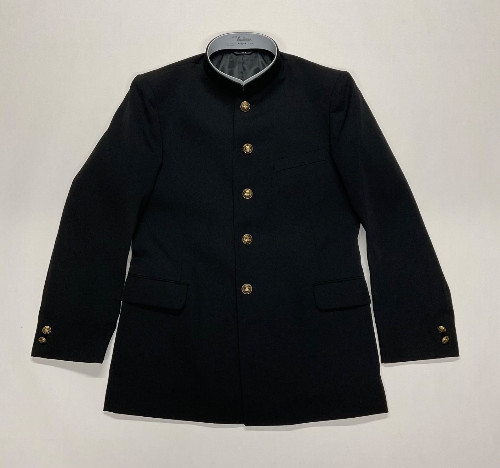 詰め襟学生服 黒色 ノーマル学生服 定番男子上着 学ラン カラー