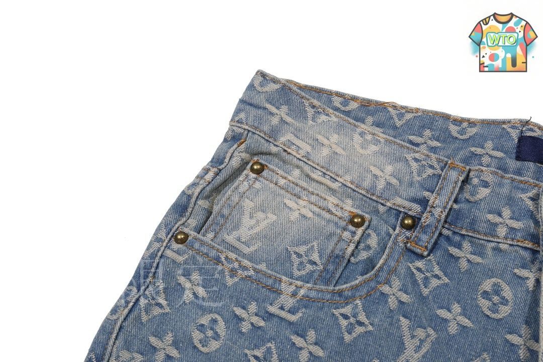 【覗く可愛いモノグラム♡】Louis Vuitton ジーンズ LOUIS VUITTON スーパーコピー ジーンズ ポケットモノグラム