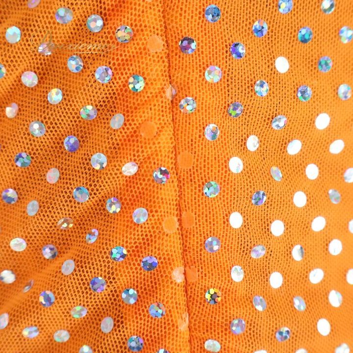 【社交ダンス衣装】オレンジ prima boutique ワンピース ドレス 社交ダンス 衣装 ワンピース ドレス パーティ パーティドレス