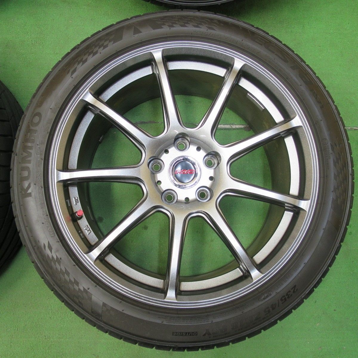送料無料] バリ溝！21年！キレイ！9.5分☆G.Speed 235/45R18 クムホ 