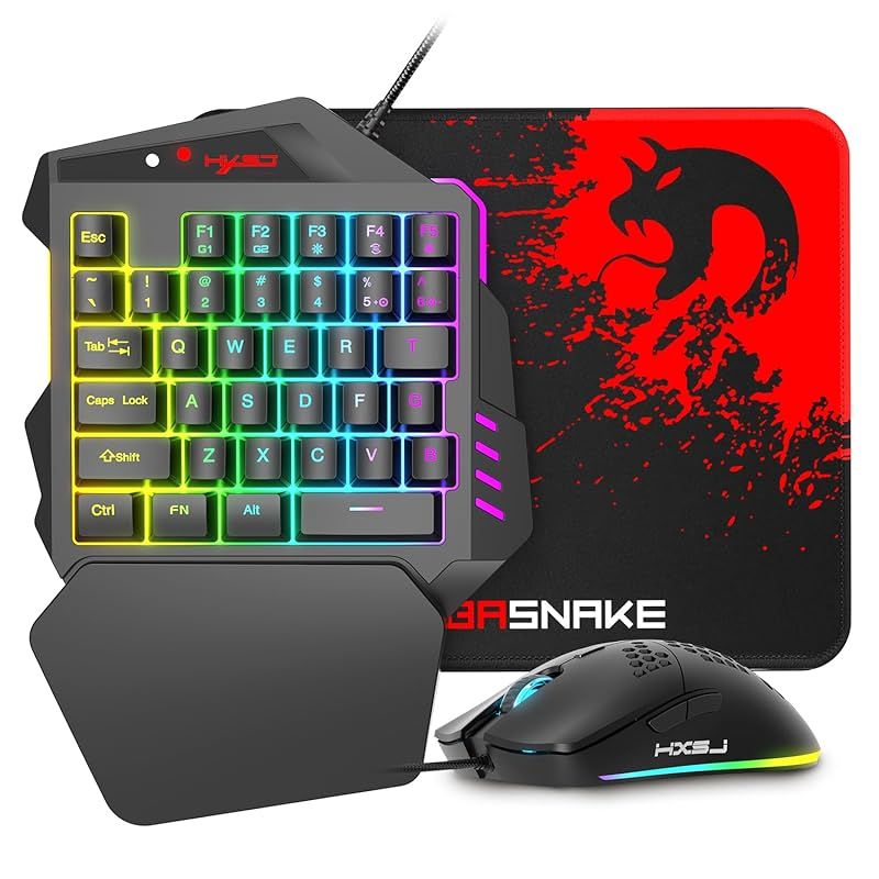 ゲーミングキーボード＆マウスセット フォートナイト対応 片手