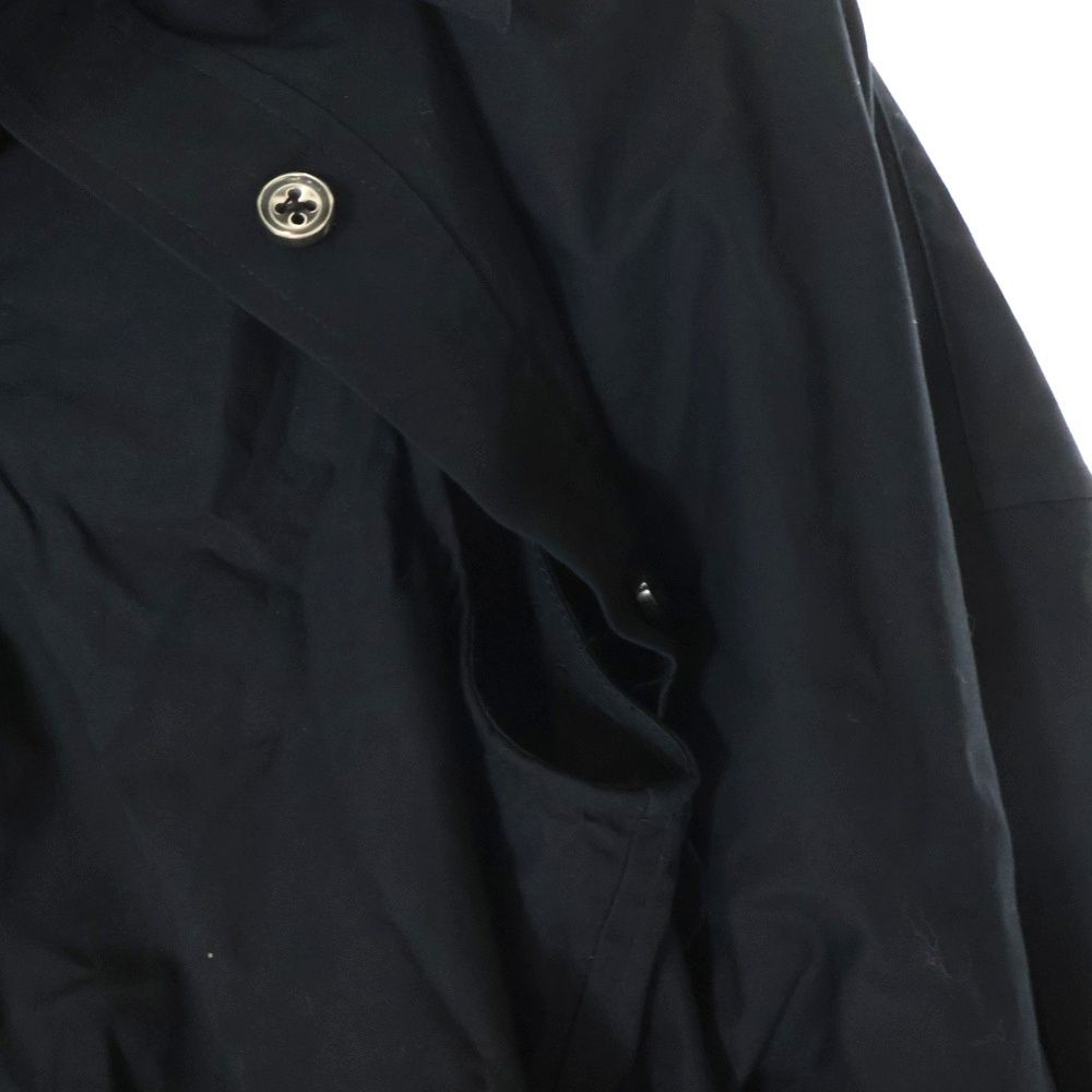 deresブラック シャツ double layered shirt 新品 MESSAGE-PRINT DUNGAREE TWILL OPEN COLLAR SHIRT DRESS(XS