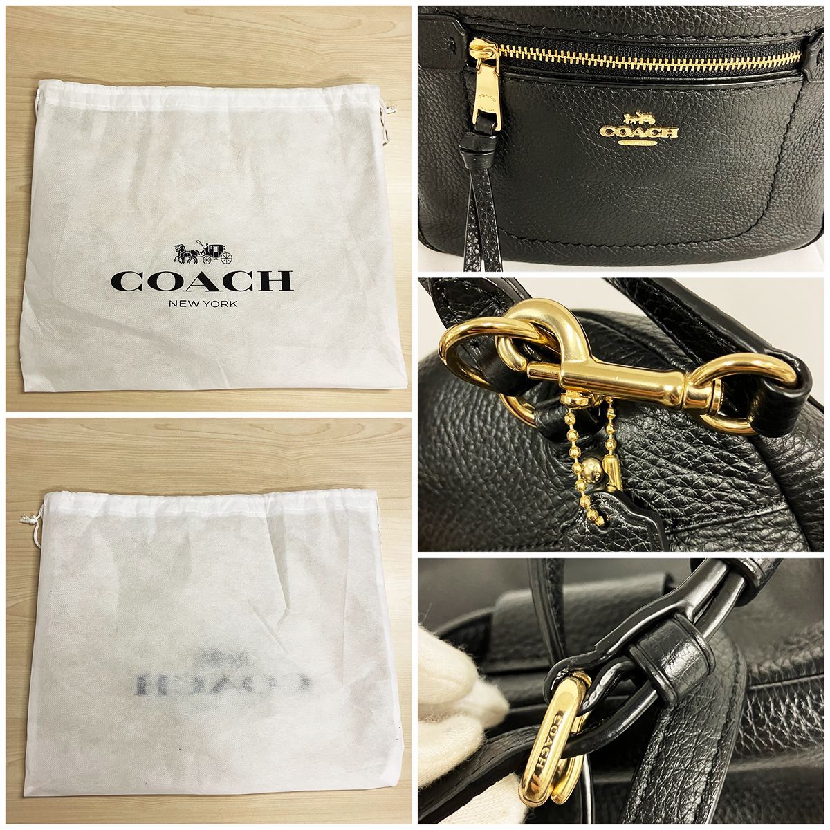 COACH　コーチ　ミニ　リュック　レザー　ブラック