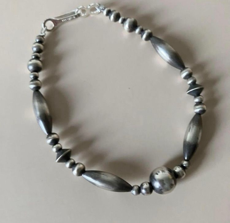 silver925ナバホパールづくしのブレスレット18cm