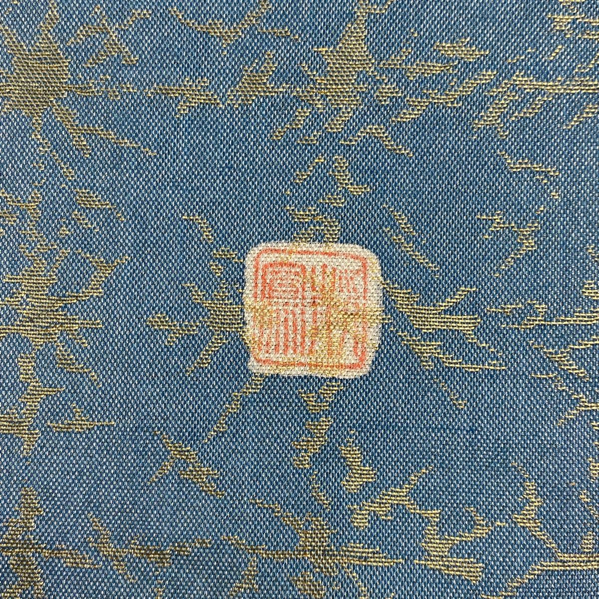 袋帯 美品 名品 纐纈 辻が花柄 からし色 お太鼓柄 正絹 中古 正絹 お太鼓柄袋帯辻ヶ花 紫 No.883