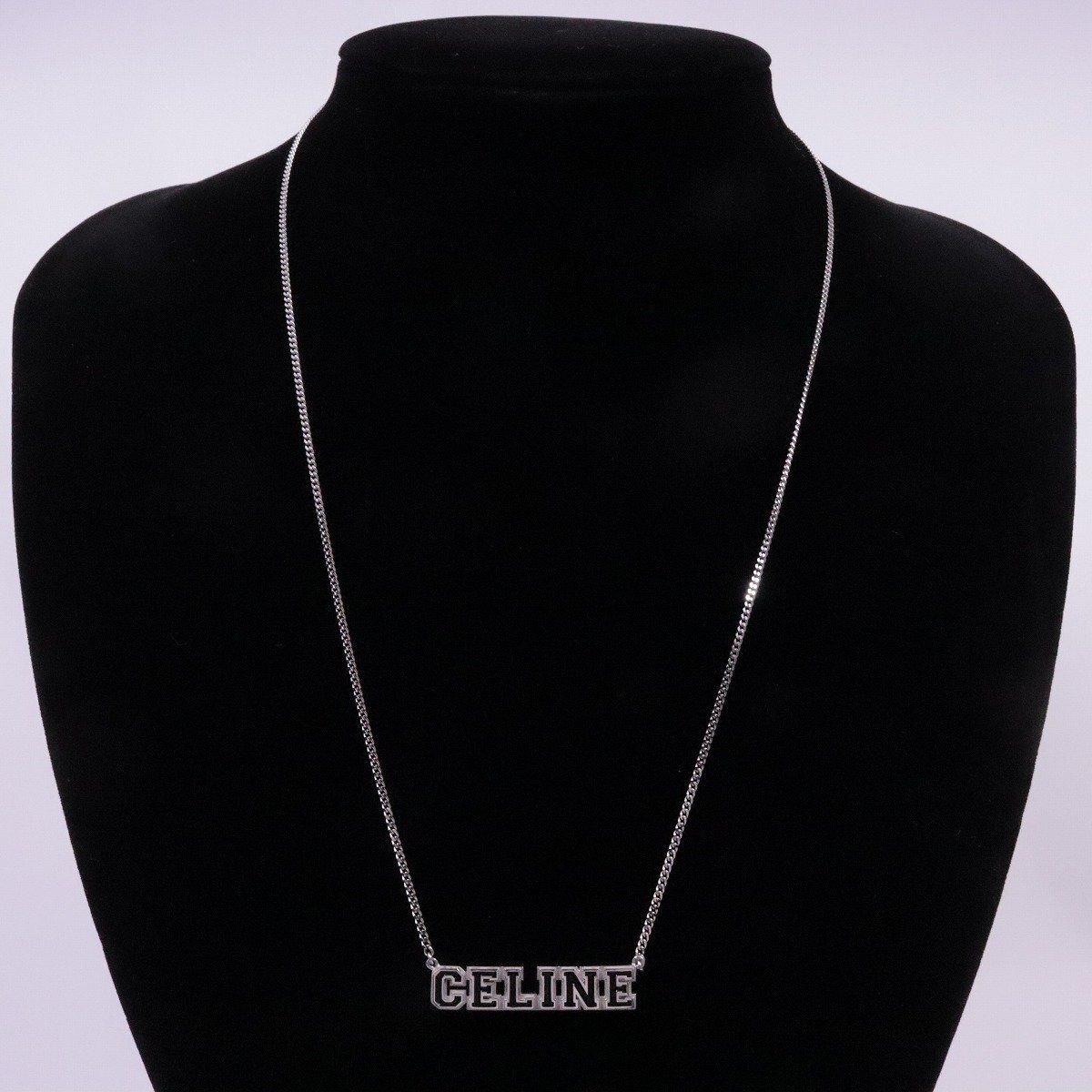 CELINE セリーヌ ユニヴェルシテ ロゴ ネックレス シルバー925 CELINE セリーヌ ユニヴェルシテ ロゴ ネックレス シルバー925