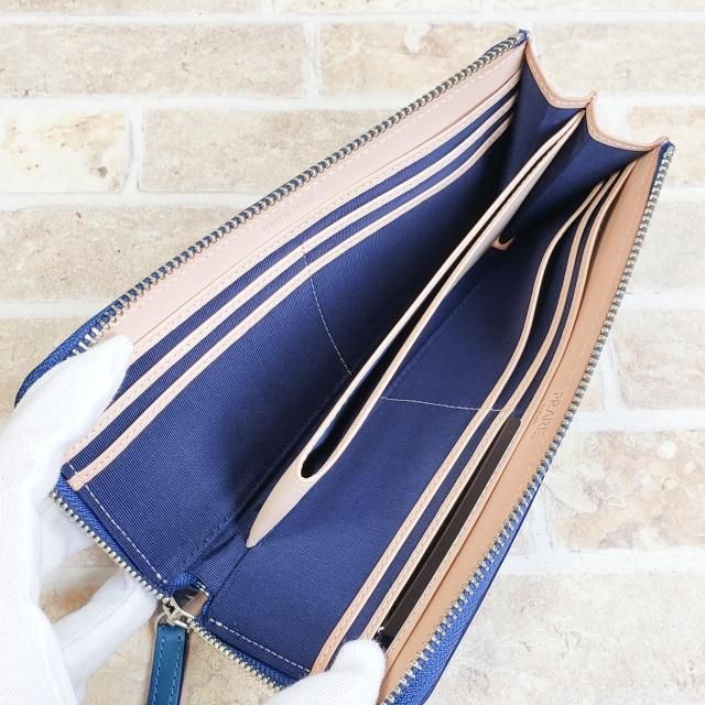 未使用 プレリー ☆ レザー パティーヌ L字ファスナー 長財布 日本製