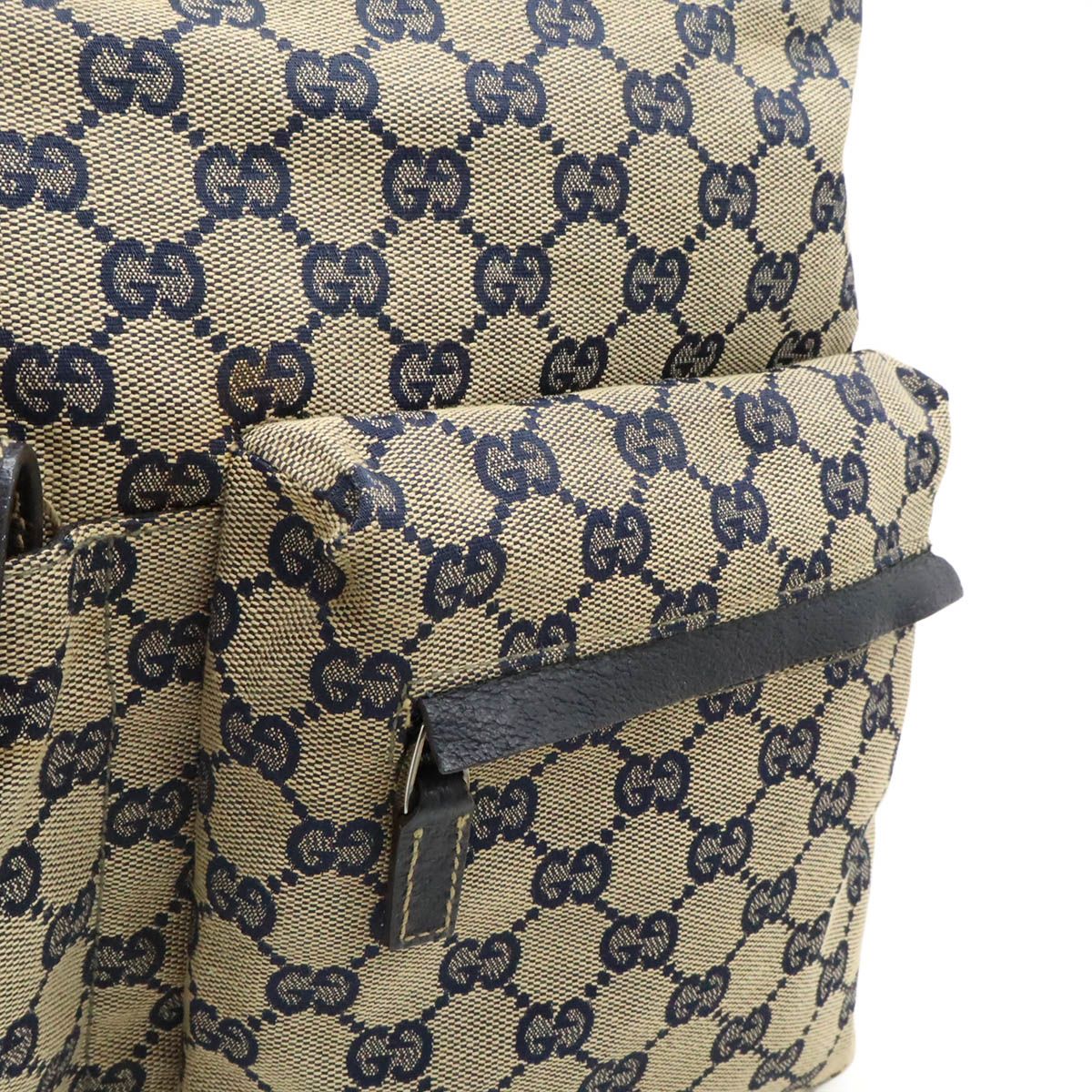 【美品】グッチ GGキャンバス シェリーライン 紺 ショルダーバッグ GUCCI グッチ GGキャンバス シェリーライン ショルダーバッグ
