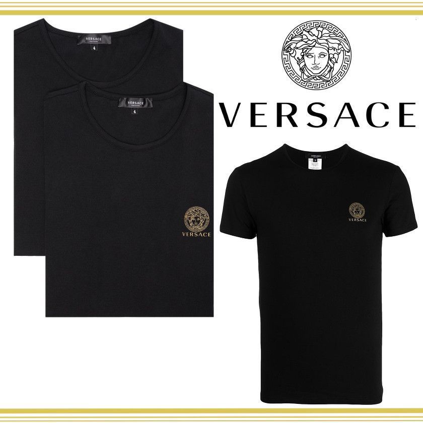 Versace ヴェルサーチェ メドゥーサ Tシャツ 2枚セット ブラック M