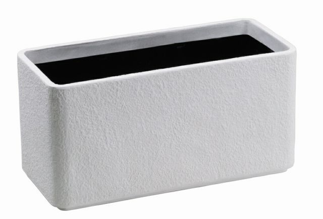 グラスファイバー鉢カバー ホワイトプランター角丸80W ホワイト