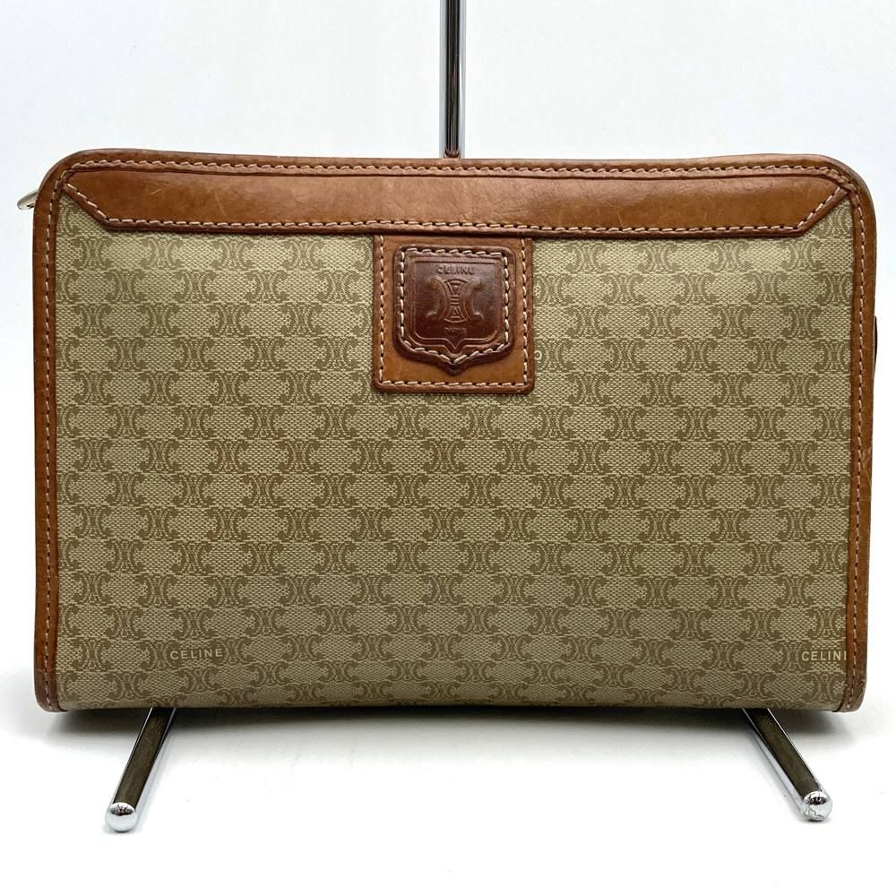 未使用 保管品 箱あり セリーヌ クラッチバッグ マカダム ポーチ セカンド CELINE セリーヌ MO8 マカダム クラッチバッグ セカンドバッグ