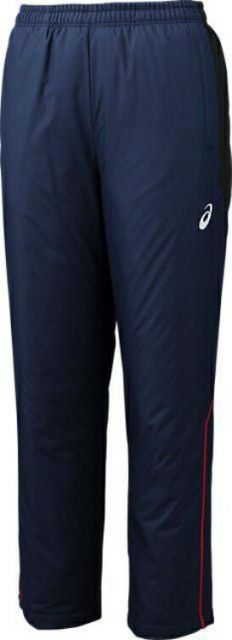 asics アシックス 40 WARMER PNT ピーコート L 2031A234 400 | スポーツ メンズ L 紺ウェア ウェア ロングパンツ ウォーマーパンツ 保温性 アウトドア ポリエステル100% 再帰反射付き 裾ファスナー付き