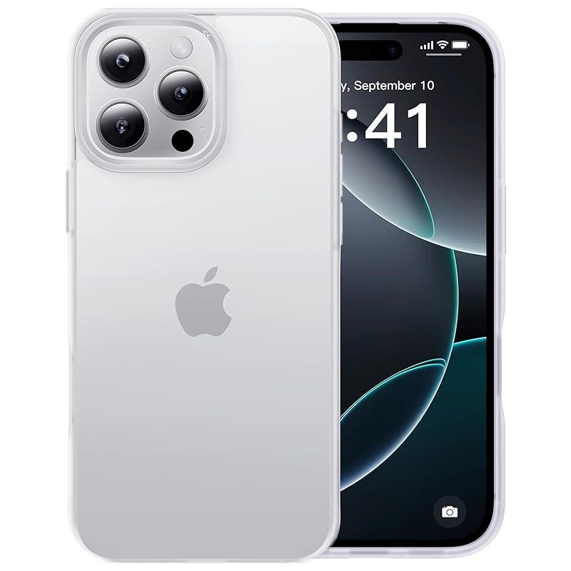 【米軍MIL規格・指紋防止】CASEKOO iPhone 16 Pro 用 ケース 耐衝撃 滑り止め 指紋防止 米軍MIL規格 マット仕上げ ストラップホール付き 黄変防止 耐久性 カバー ワイヤレス充電対応 アイフォン 16 