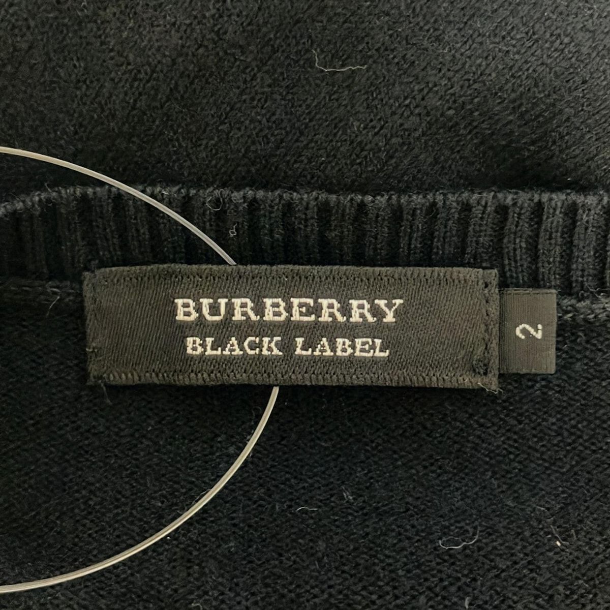 BURBERRY BLACK LABEL ds knit 黒 Lサイズ Burberry Black Label(バーバリーブラックレーベル) 長袖